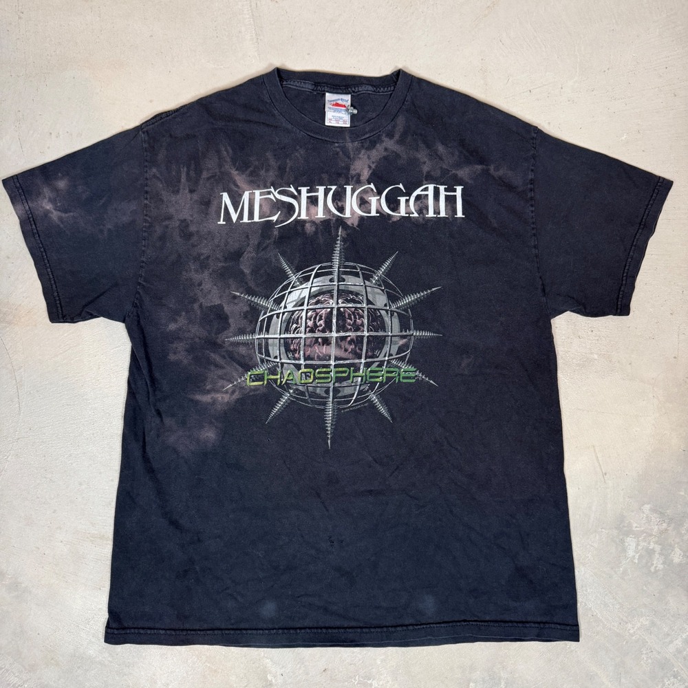 Vintage 2000 Meshuggah Chaosphere Band T-Shirt XL Tennessee River Black Metal